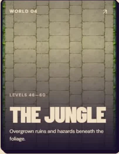 World 4: The Jungle, levels 46 through 60